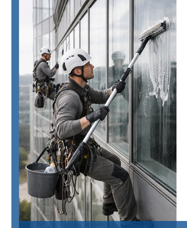 Высотная мойка сплошного остекления с выездом в Георгиевске