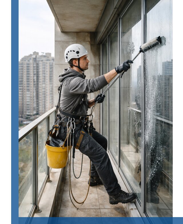 Профессиональная мойка балконного остекления в Георгиевске