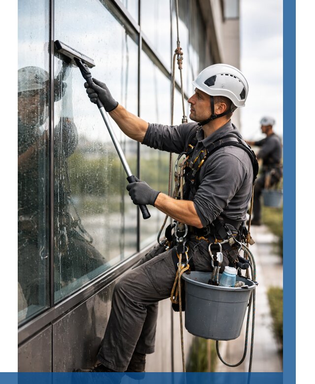 Мойка стеклянных фасадов в Георгиевске от 206 р. | ВЫСОТНИК-Грг