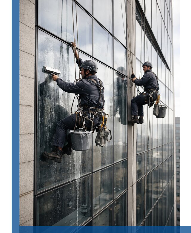 Профессиональная мойка стеклянных фасадов зданий в Георгиевске