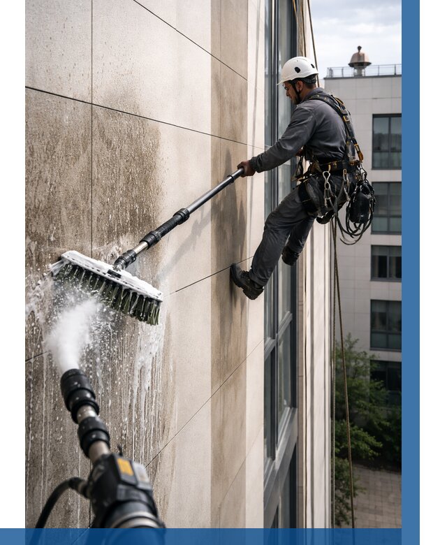 Мойка фасада из керамогранита в Георгиевске от 309 р. | ВЫСОТНИК-Грг