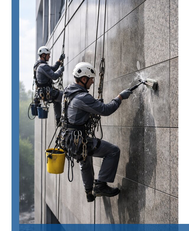 Профессиональная мойка фасада из керамогранита в Георгиевске