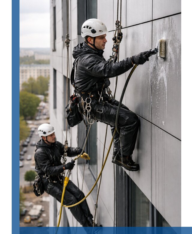 Профессиональная мойка фасада из композита в Георгиевске