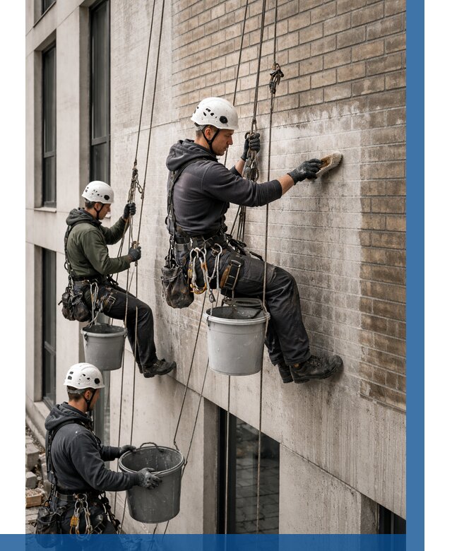 Удаление высолов с фасада в Георгиевске от 258 р. | ВЫСОТНИК-Грг