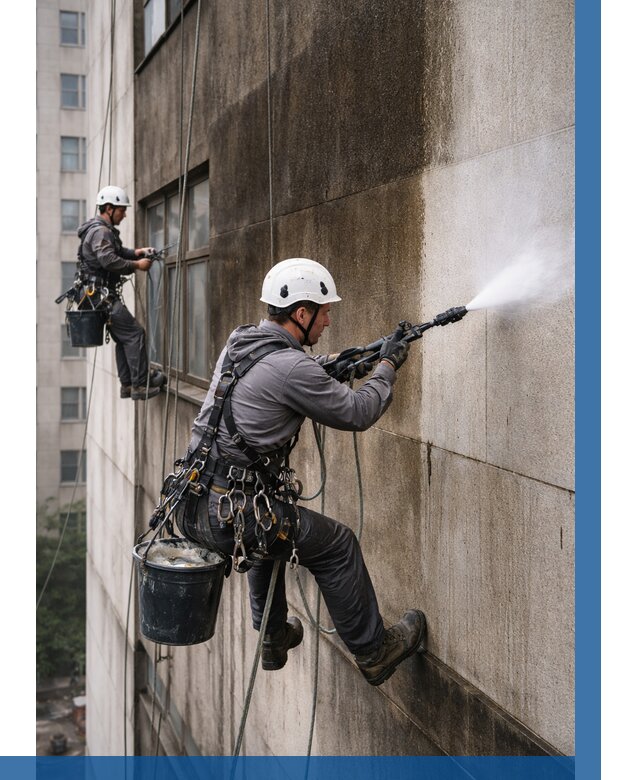 Очистка фасада от копоти в Георгиевске от 258 р. | ВЫСОТНИК-Грг