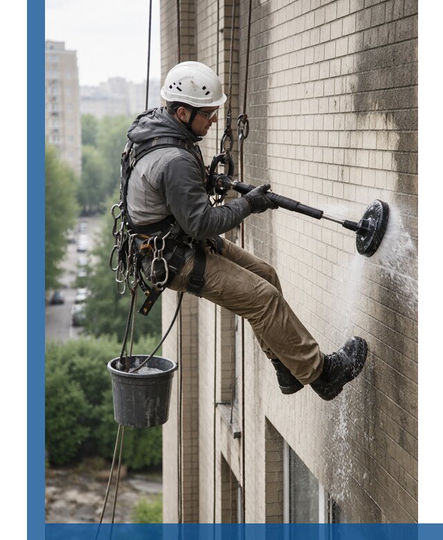 Очистка фасада от копоти в Георгиевске профессионально и безопасно