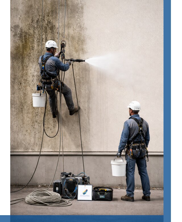 Очистка фасада от плесени в Георгиевске от 309 р. | ВЫСОТНИК-Грг