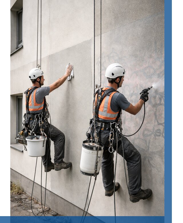 Антиграффити покрытие фасада в Георгиевске от 618 р. | ВЫСОТНИК-Грг