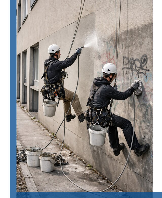 Антиграффити покрытие фасада с защитой от надписей в Георгиевске