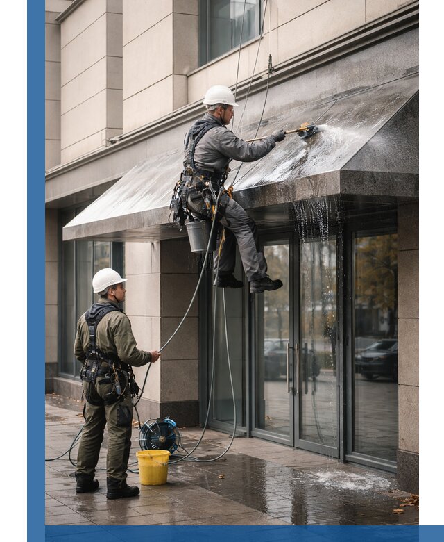 Профессиональная мойка козырьков и навесов в Георгиевске