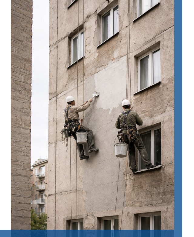 Косметический ремонт фасада в Георгиевске от 1134 р. | ВЫСОТНИК-Грг