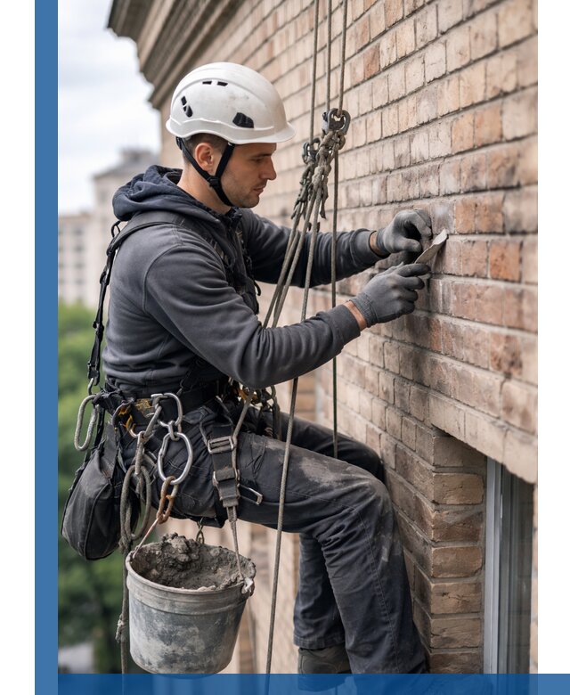 Качественный ремонт кирпичной кладки фасада в Георгиевске с гарантией