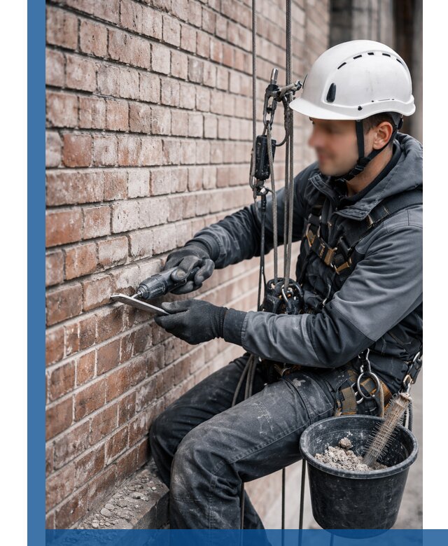 Расшивка кирпичных швов фасадов и стен, ремонт в Георгиевске