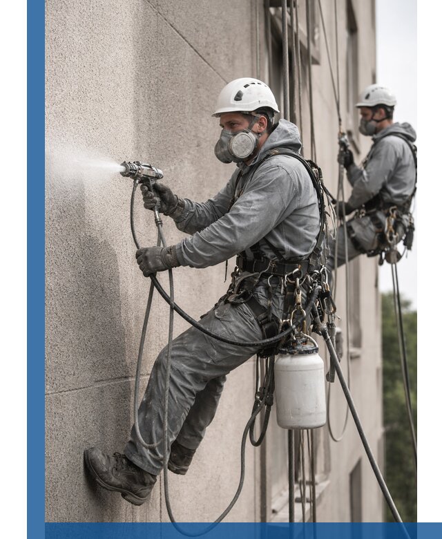 Безвоздушная покраска фасадов зданий в Георгиевске профессионально