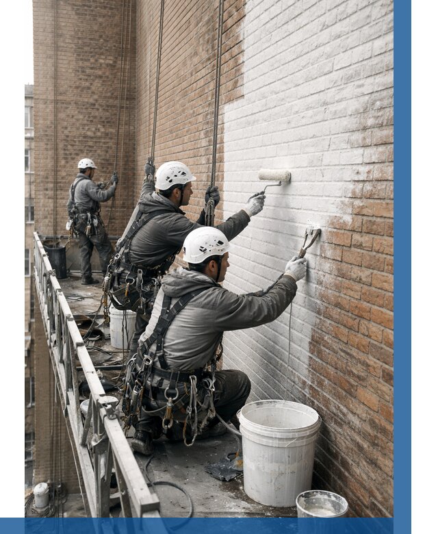 Покраска кирпичного фасада в Георгиевске от 361 р. | ВЫСОТНИК-Грг