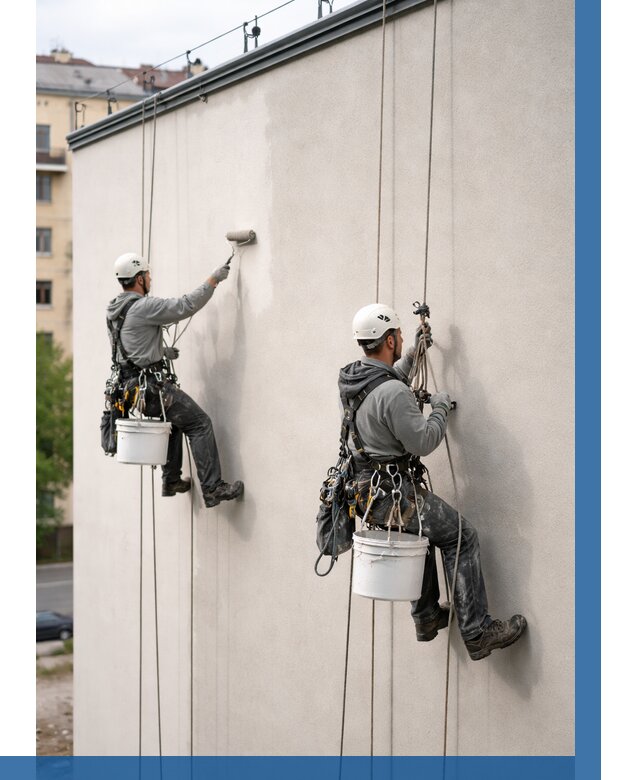 Покраска оштукатуренного фасада в Георгиевске от 330 р. | ВЫСОТНИК-Грг