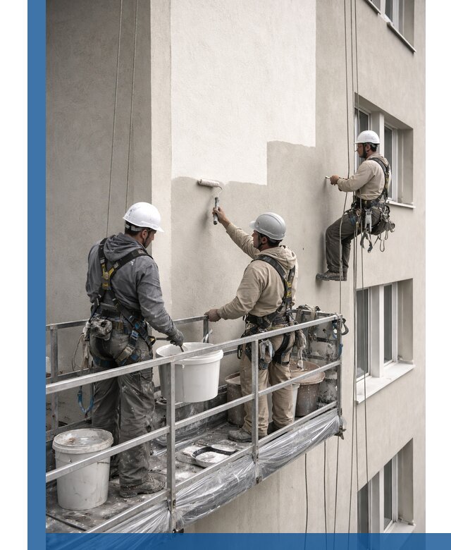 Покраска оштукатуренного фасада в Георгиевске под ключ с гарантией