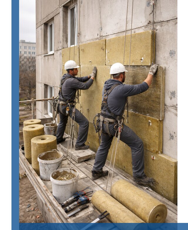 Утепление фасада минватой в Георгиевске под ключ с гарантией