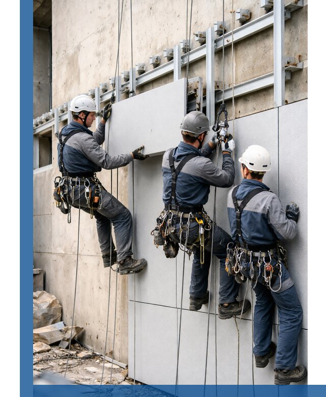 Монтаж вентилируемого фасада в Георгиевске под ключ с гарантией качества