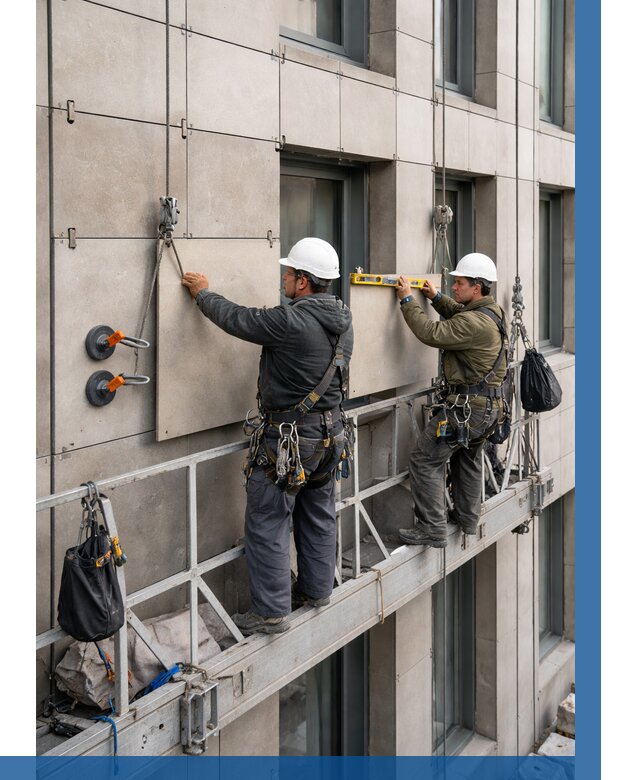 Монтаж керамогранита на фасад в Георгиевске от 2577 р. | ВЫСОТНИК-Грг