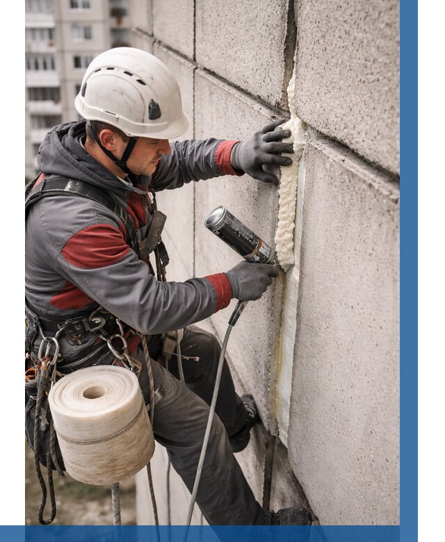 Утепление межпанельных швов в Георгиевске от 721 р. | ВЫСОТНИК-Грг