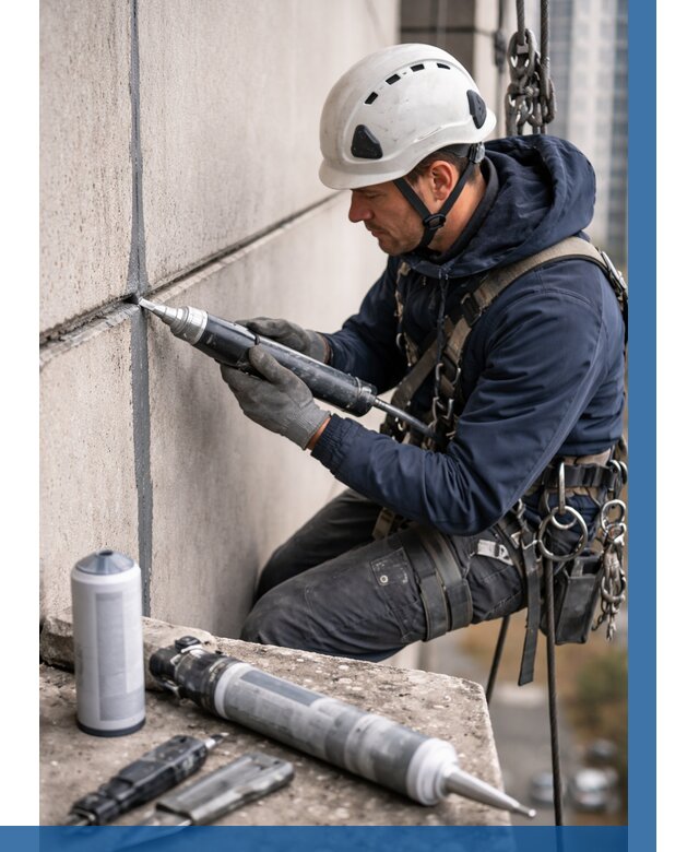 Вторичная герметизация швов в Георгиевске от 464 р. | ВЫСОТНИК-Грг