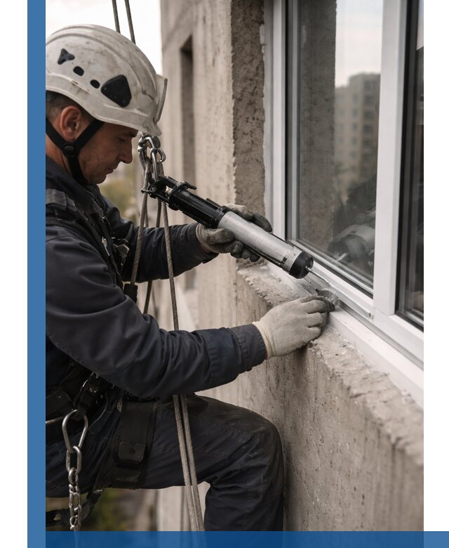 Герметизация оконных швов снаружи в Георгиевске профессионально