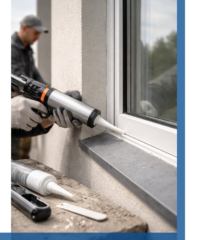Герметизация монтажных швов окон в Георгиевске от 670 р. | ВЫСОТНИК-Грг