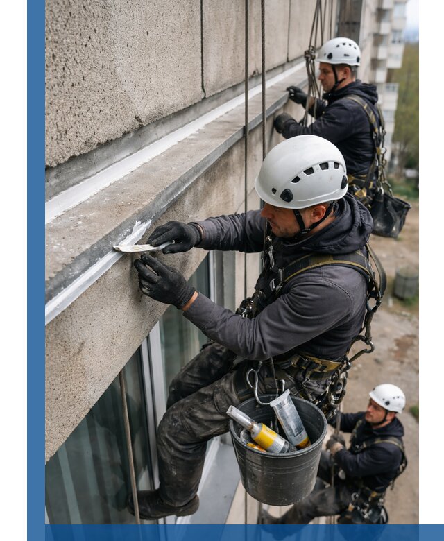 Герметизация примыкания балкона в Георгиевске под ключ с гарантией