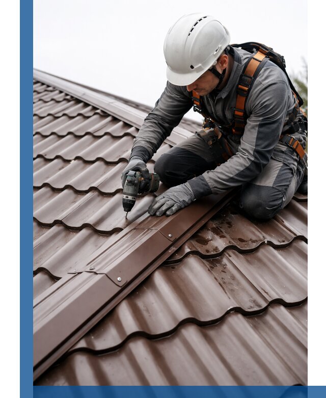 Ремонт металлочерепицы на крыше в Георгиевске профессионально