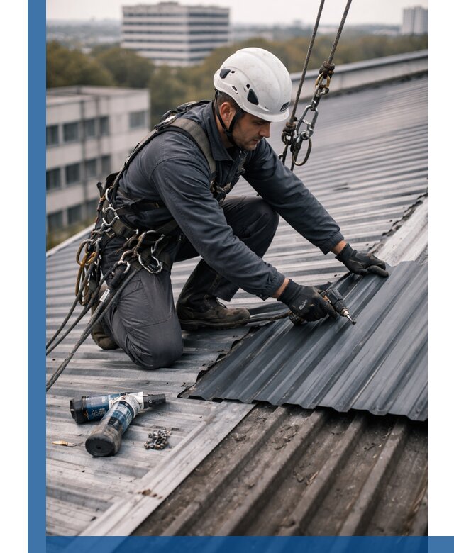 Ремонт профнастила на кровле в Георгиевске, работы под ключ