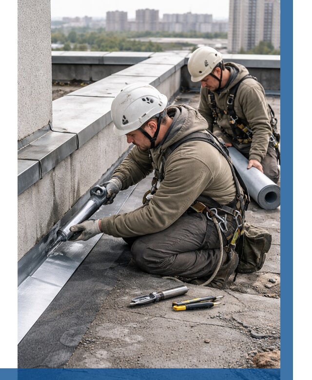 Ремонт кровельных примыканий в Георгиевске от 1237 р. | ВЫСОТНИК-Грг