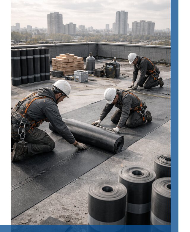 Монтаж мягкой кровли под ключ в Георгиевске от 464 р. | ВЫСОТНИК-Грг