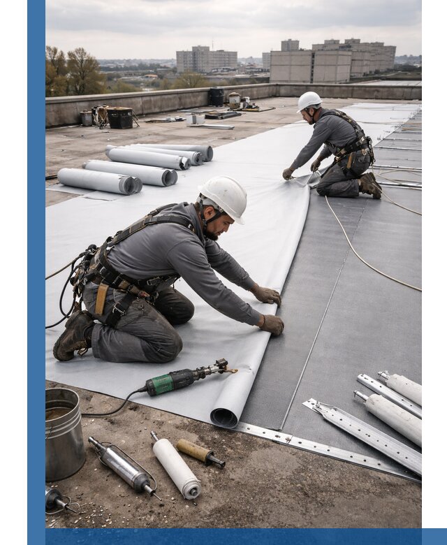 Монтаж мембранной кровли в Георгиевске для промышленных зданий