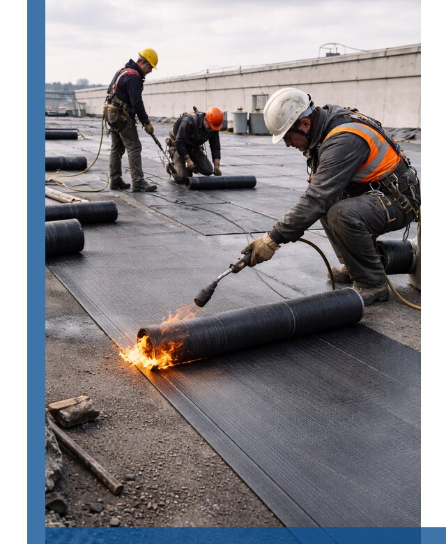 Монтаж наплавляемой кровли в Георгиевске профессионально