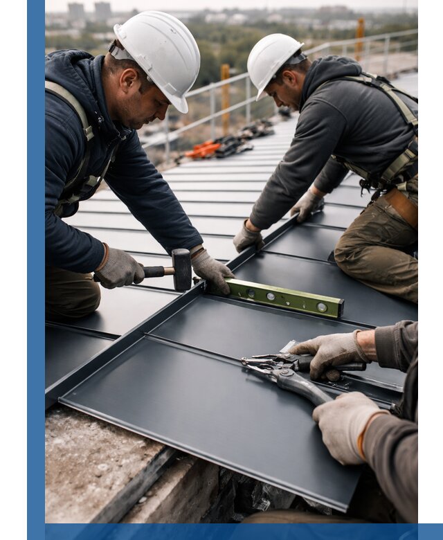 Монтаж фальцевой кровли в Георгиевске для промышленных зданий