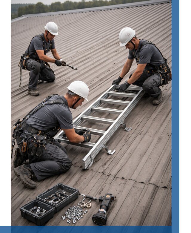 Монтаж кровельной лестницы в Георгиевске от 4638 р. | ВЫСОТНИК-Грг