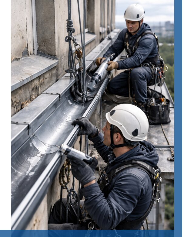 Ремонт водосточных желобов в Георгиевске от 6700 р. | ВЫСОТНИК-Грг