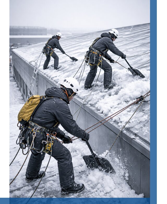 Очистка навесов от снега в Георгиевске от 4638 р. | ВЫСОТНИК-Грг