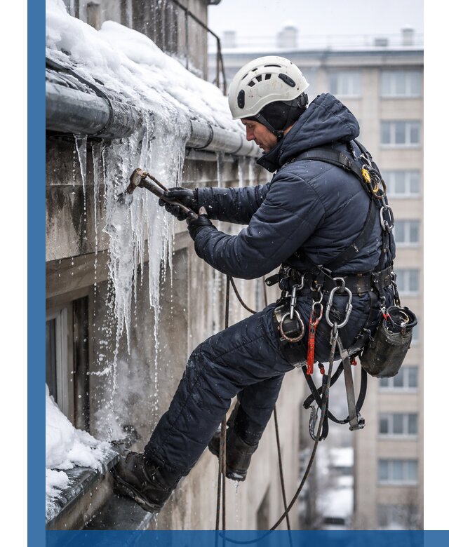 Удаление наледи и чистка водостоков в Георгиевске оперативно и безопасно