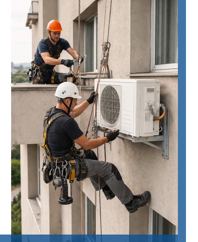 Монтаж внешнего блока кондиционера в Георгиевске от 6700 р. | ВЫСОТНИК-Грг