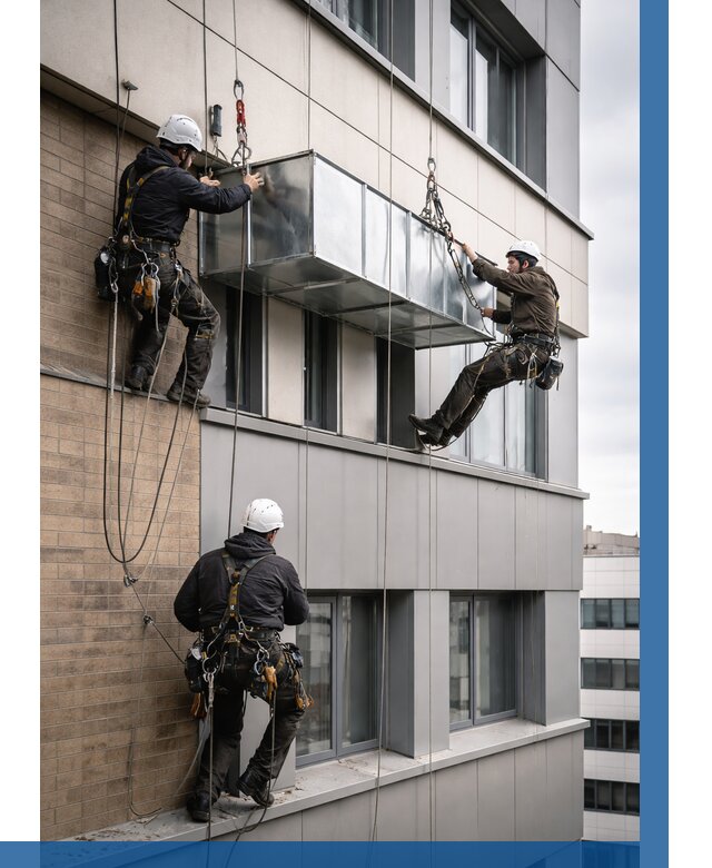 Монтаж воздуховодов на фасаде в Георгиевске от 1546 р. | ВЫСОТНИК-Грг