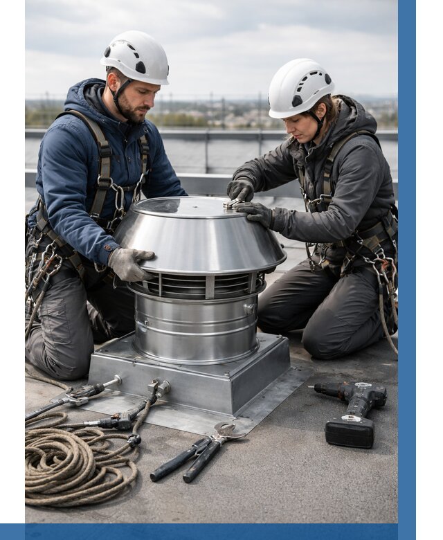 Установка дефлекторов на кровле в Георгиевске от 4638 р. | ВЫСОТНИК-Грг