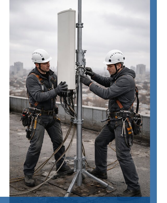 Монтаж антенн связи на крыше в Георгиевске от 8761 р. | ВЫСОТНИК-Грг