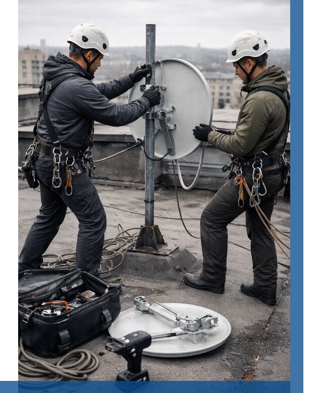 Демонтаж антенн на крыше в Георгиевске от 4638 р. | ВЫСОТНИК-Грг