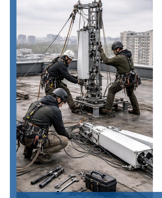 Демонтаж антенн на крыше зданий в Георгиевске с гарантией