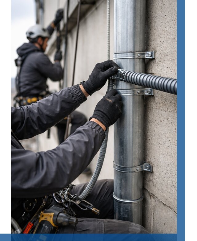 Монтаж гофры для кабеля в Георгиевске от 309 р. | ВЫСОТНИК-Грг