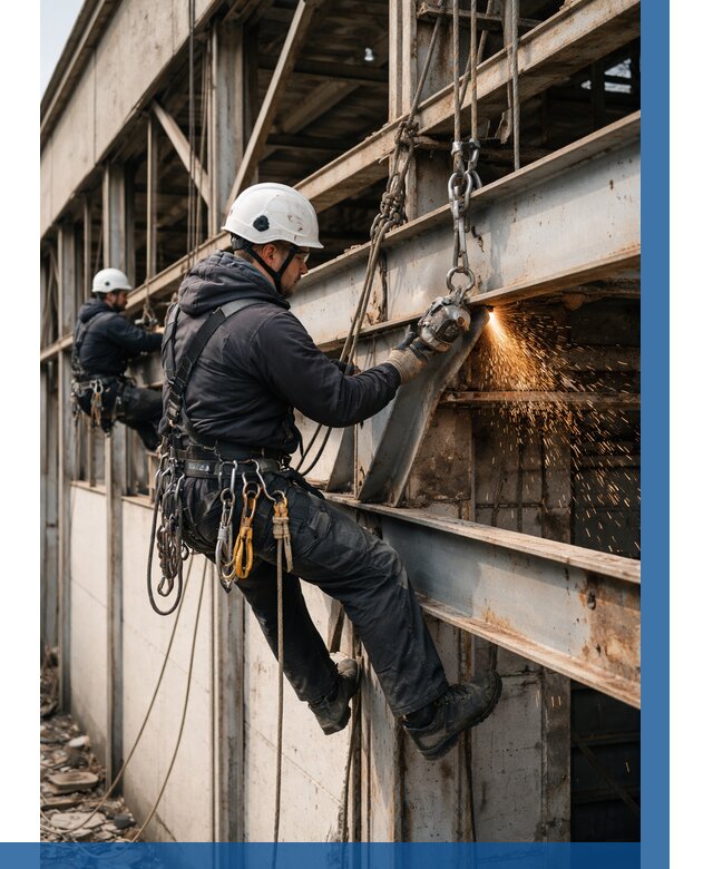 Демонтаж металлоконструкций на высоте в Георгиевске от 6700р. |ВЫСОТНИК-Грг