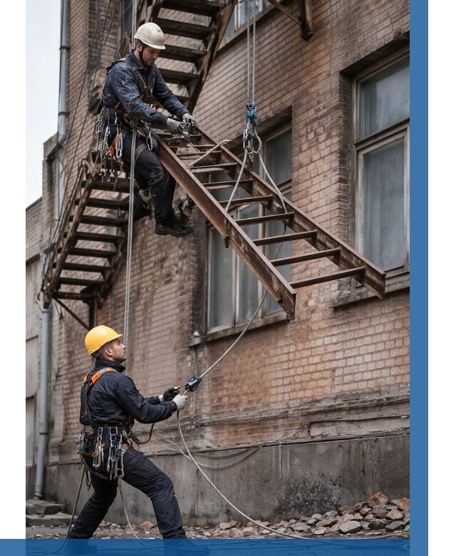 Демонтаж пожарной лестницы в Георгиевске от 12368 р. | ВЫСОТНИК-Грг