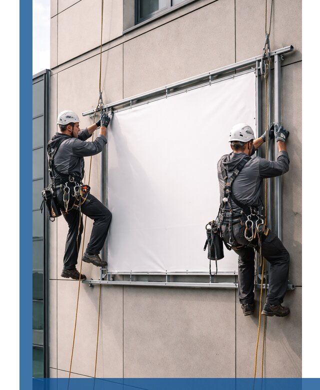 Монтаж наружной рекламной вывески в Георгиевске под ключ